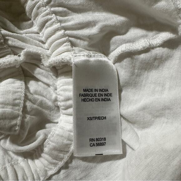 Lucky Brand Size XS White Crochet Lace Peplum Top Tank Cottagecore Coastal Beach - Picture 6 of 13